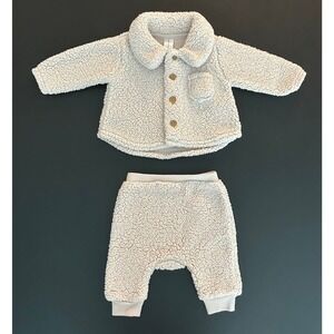 Modern Moments by Gerber Baby 0-3M Sherpa Fleece Jacket and Pants Set (0014)